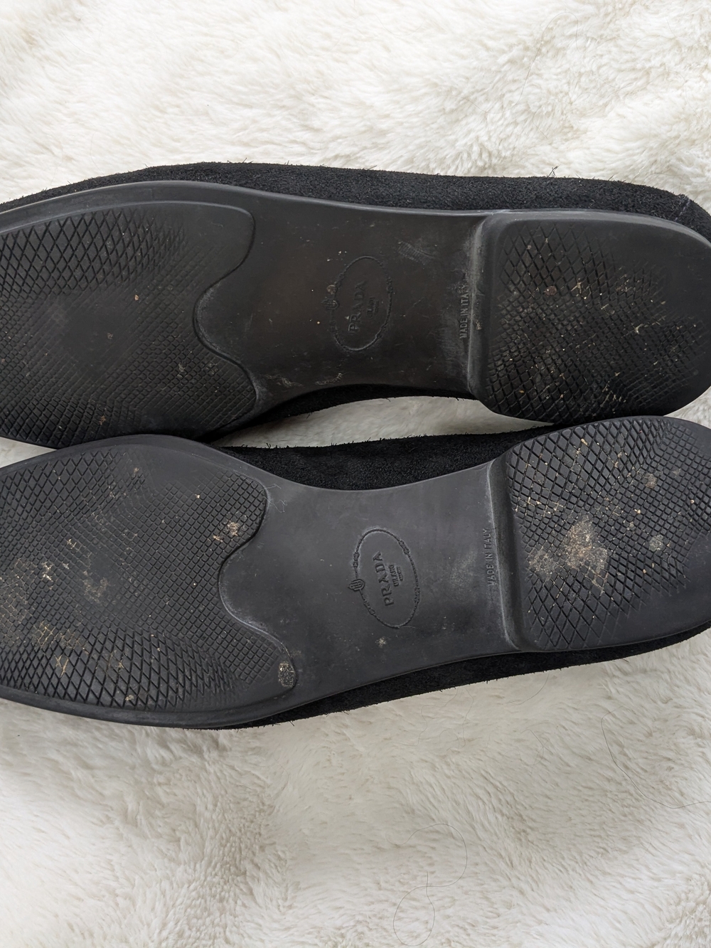 Prada Men’s Black Suede Penny Loafers - Picture 3 of 14